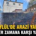Altıeylül Kabakdere Mahallesi'nde Arazi Yangını Söndürüldü