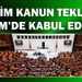 İklim Kanun teklifi TBMM’de kabul edildi