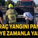 Susurluk’ta araç yangınına müdahale edildi