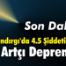 Sındırgı'da 4.5 Şiddetinde Artçı Deprem