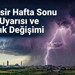 Balıkesir Hafta Sonu Yağış Uyarısı ve Sıcaklık Değişimi