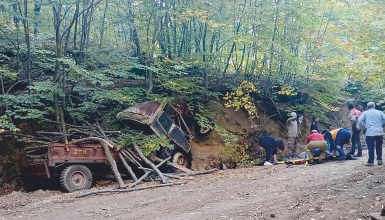 Ağaçların Altında Kalan Araçta Can Pazarı