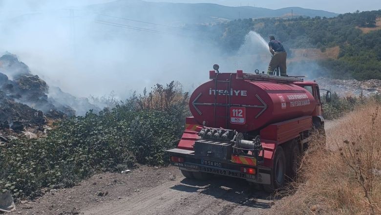 Susurluk’taki Çöplük Alanında Yangın 