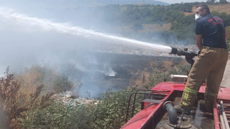 Susurluk’taki Çöplük Alanında Yangın 