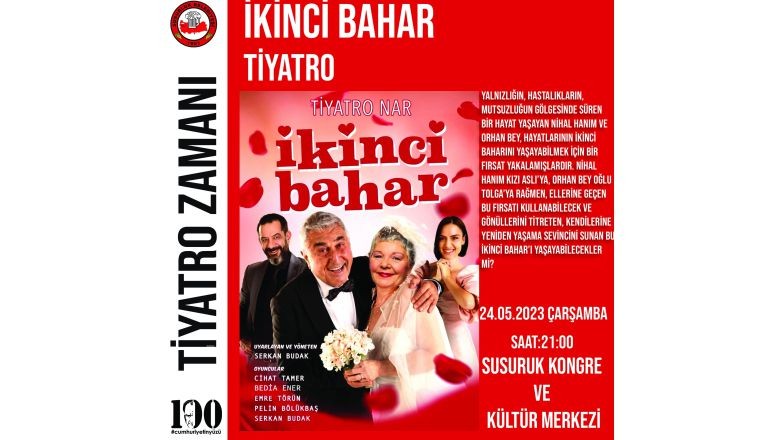 İkinci Bahar geliyor. Balıkesir Susurluk Belediyesi etkinliklerine devam ediyor. Tiyatro severleri mutlu edecek bir haber daha paylaştı.