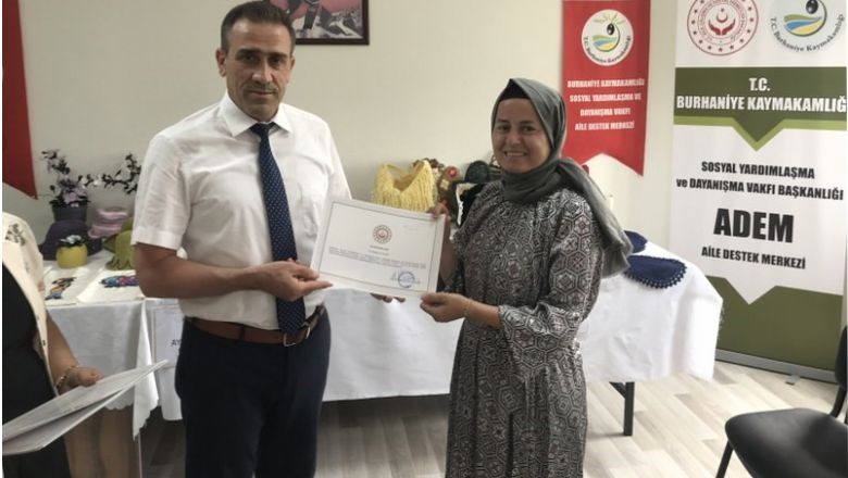 Kaymakam Memiş Sertifika Törenin'de