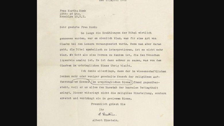 Albert Einstein'ın Mektubu 125 Bin Dolara Satışta