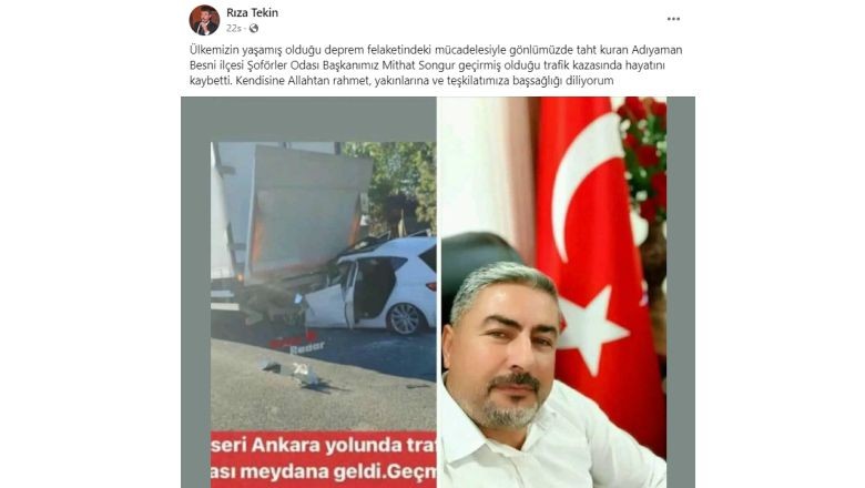Balıkesir Şoförler Odası Başkanı Tekin Acı Haberi Duyurdu