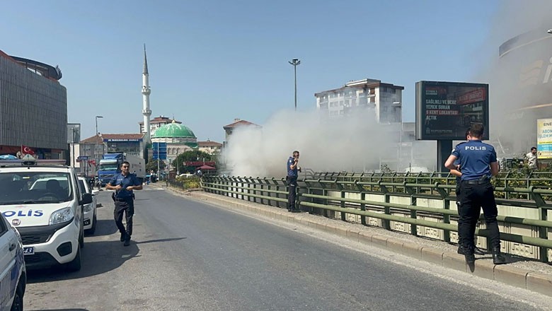 Ümraniye’de İETT otobüsü alev alev yandı. İETT otobüsü alevlere teslim oldu...