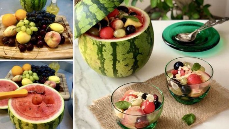 Karpuz Çanağında Meyve Salatası