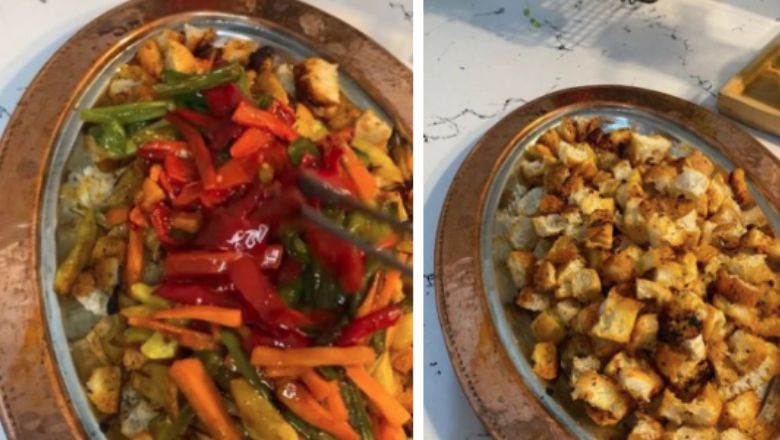 Sebzeli Tavuklu Bayat Ekmek Kebabı