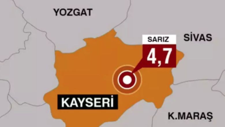 Kayseri'de 4.7 Büyüklüğünde Deprem