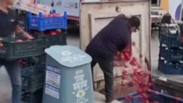 Pes Dedirten Görüntüler: Yiyecekleri Çöpe Attılar
