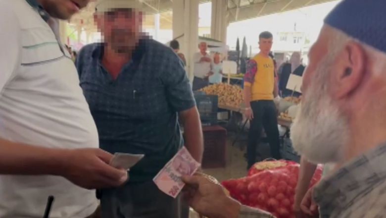 Yaşlı Adam, Pazarda Alışveriş Yaparken Yakayı Ele Verdi