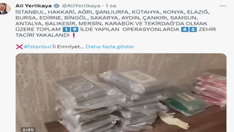 19 ilde operasyon: 439 Bin Uyuşturucu Hap Ele Geçirildi