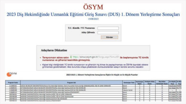 Diş Hekimliğinde Uzmanlık Eğitimi Giriş Sınavının Sonuçları Açıklandı