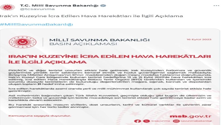 Teröristlere Ait 31 Hedef İmha Edildi!