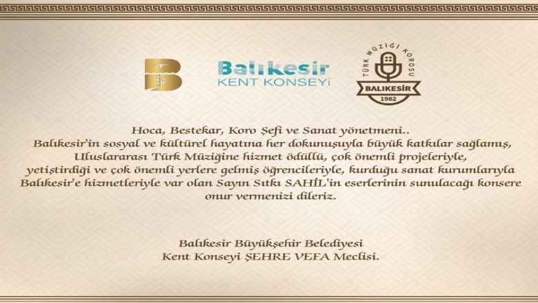 Sıtkı Sahil'e Veda Konseri