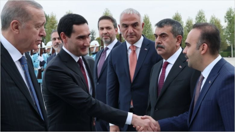 Cumhurbaşkanı Erdoğan Türkmenistan Devlet Başkanı’nı Resmi Törenle Karşıladı