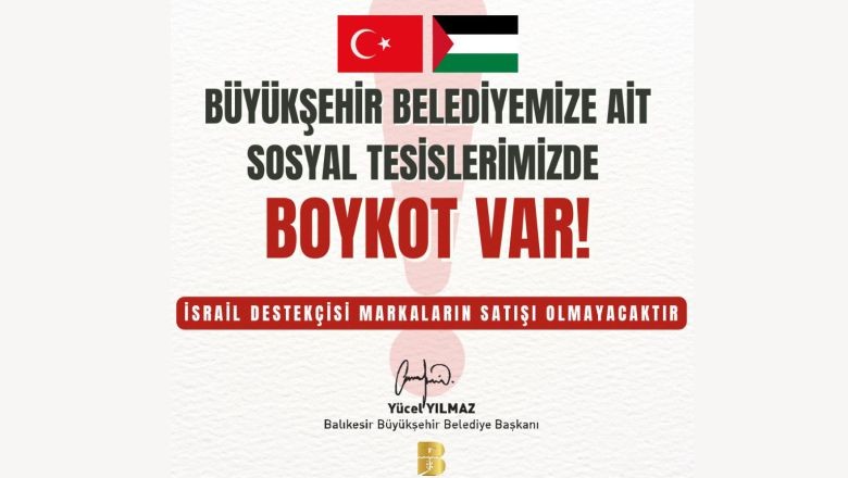 Büyükşehir Sosyal Tesislerinde İsrail'i Boykot Ediyor