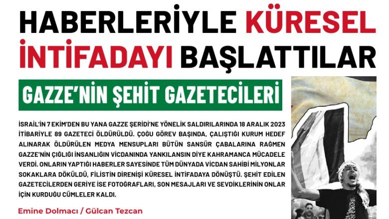 İsrail’in Öldürdüğü Gazeteciler İçin Gazzete ile Meydanlara Çıktılar