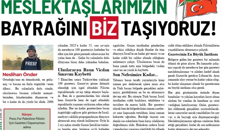 İsrail’in Öldürdüğü Gazeteciler İçin Gazzete ile Meydanlara Çıktılar