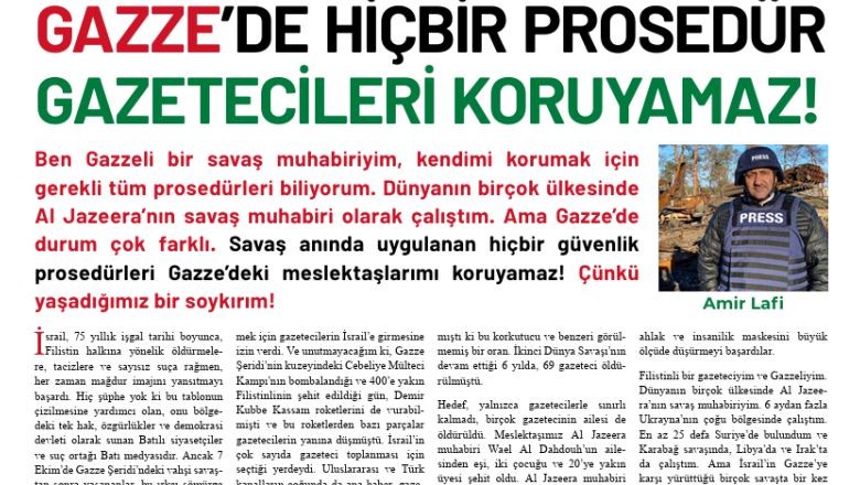 İsrail’in Öldürdüğü Gazeteciler İçin Gazzete ile Meydanlara Çıktılar