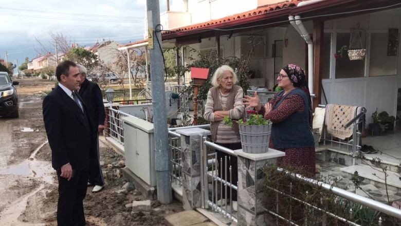 Kaymakam Memiş Fırtınada Zarar Gören Sitelerde İncelemeler Yaptı