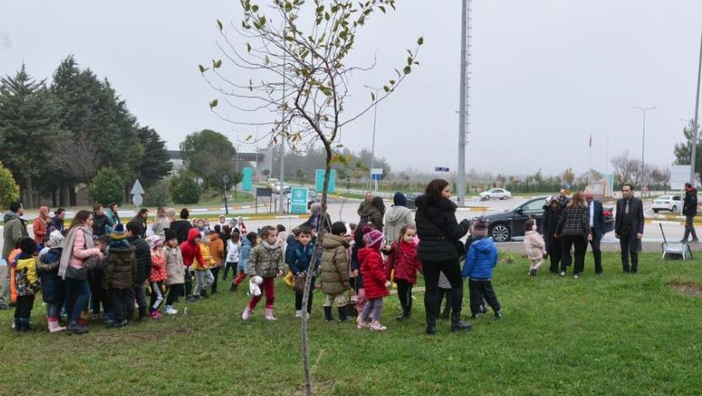 Minik Öğrencilerden Anlamlı Fidan Dikimi Minik Öğrencilerden Anlamlı Fidan Dikimi