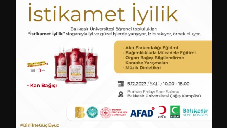 Balıkesir Üniversitesi'nin İstikameti İyilik!