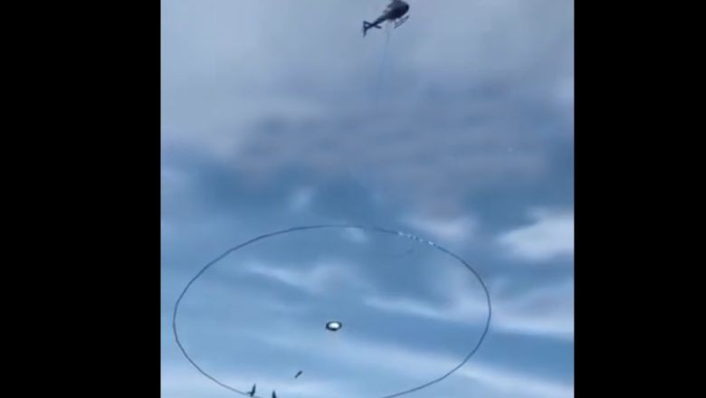Edremit'te Helikopter İle Maden Araştırması Yapılıyor 