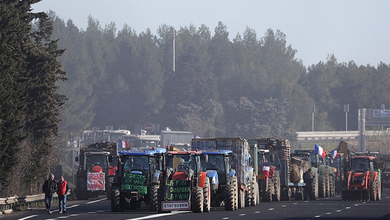 Fransa’da çiftçiler ithal meyveleri ateşe verdi