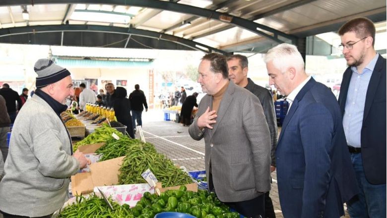 Başkan Orkan Pazara Gitti