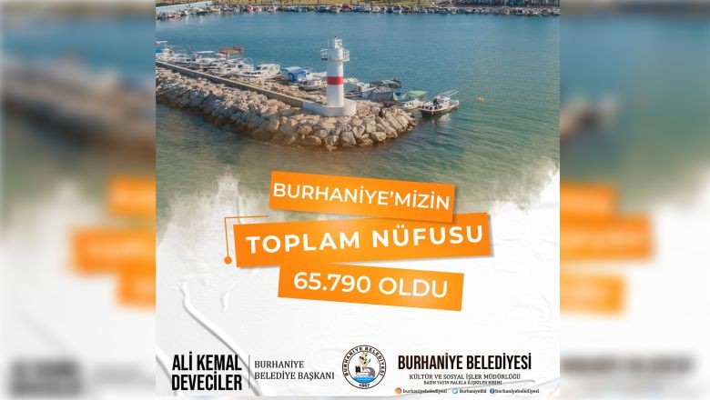 Burhaniye'nin Nüfusu 65 Bin 790'a Yükseldi
