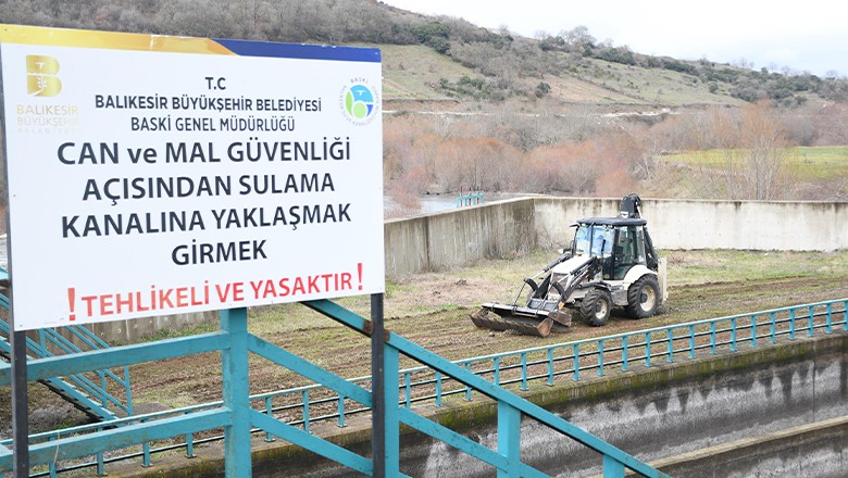 Büyükşehir, Manyas Barajı Sulama Bölgesi’ni bakıma aldı