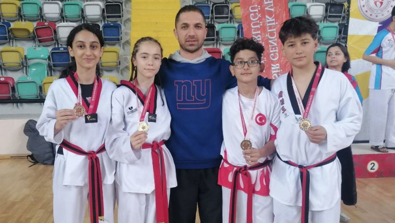 Tekvando Şampiyonasında Edremit ve Havran'dan 4 Altın Madalya