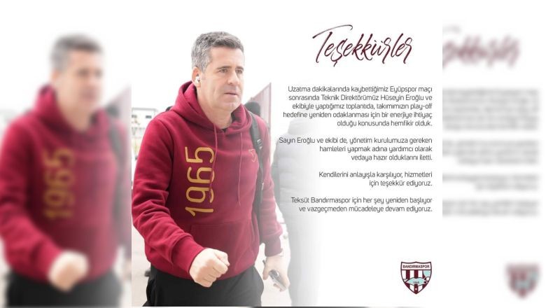 Bandırmaspor Teknik Direktörü İle Yollarını Ayırdı