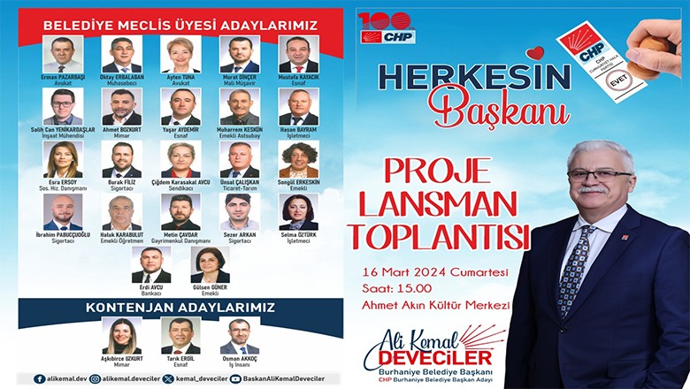 Başkan Deveciler, Yeni Dönem Projelerini Lansmanla Tanıtacak