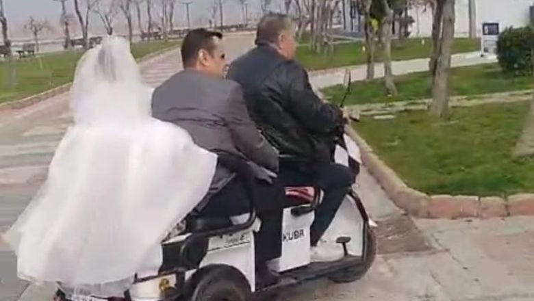 Engelli Çiftten Çevreci Düğün Arabası