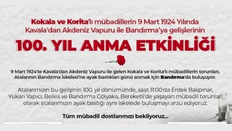Balıkesir'de Mübadil Torunları 100. Yıl Buluşmasına Hazırlanıyor