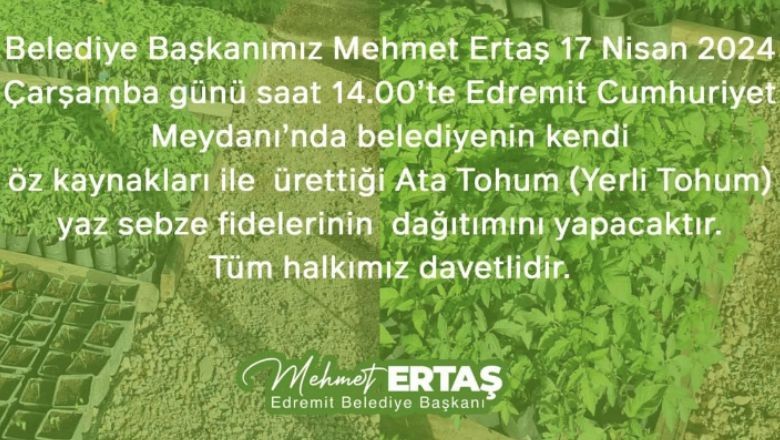 Ata Tohumları Edremit'te Tarım Mirasını Yaşatacak