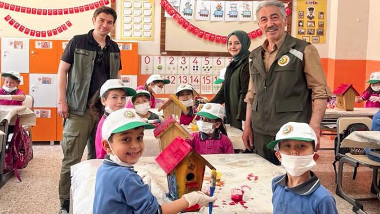 Balıkesir'in Miniklerinden Kuş Yuvası Boyama Etkinliği