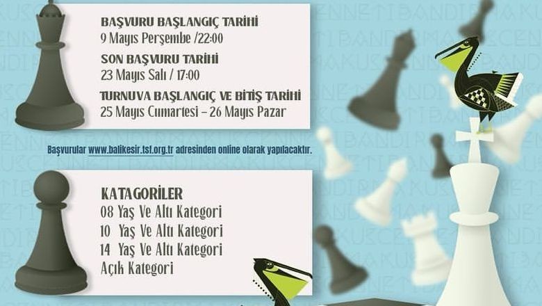 Bandırma 33. Uluslararası Satranç Turnuvası Başvuruları Başlıyor!