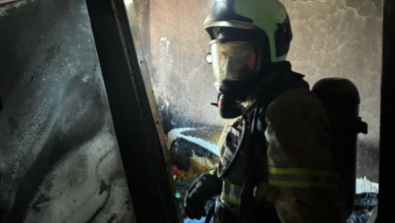 Balıkesir'de Dört Katlı Binada Yangın