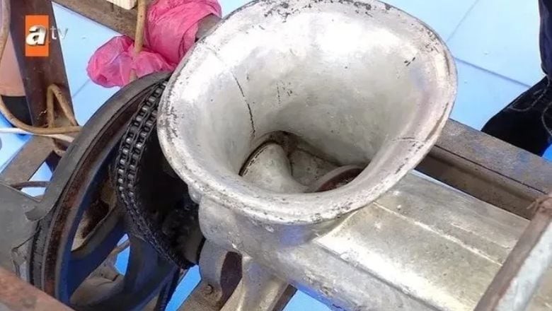 Adamın Çekildiği İddia Edilen Kıyma Makinası Bulundu