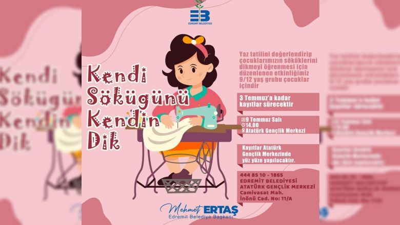 Çocuklar İçin Dikiş Atölyesi Açılıyor!