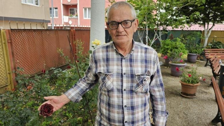Emekli Öğretmen Okul Bahçesini Güllerle Donattı