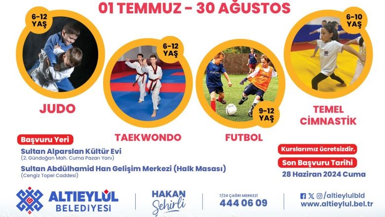 Altıeylül'de Spor ve Oyun Aktiviteleri Yaz Boyunca Sürecek!