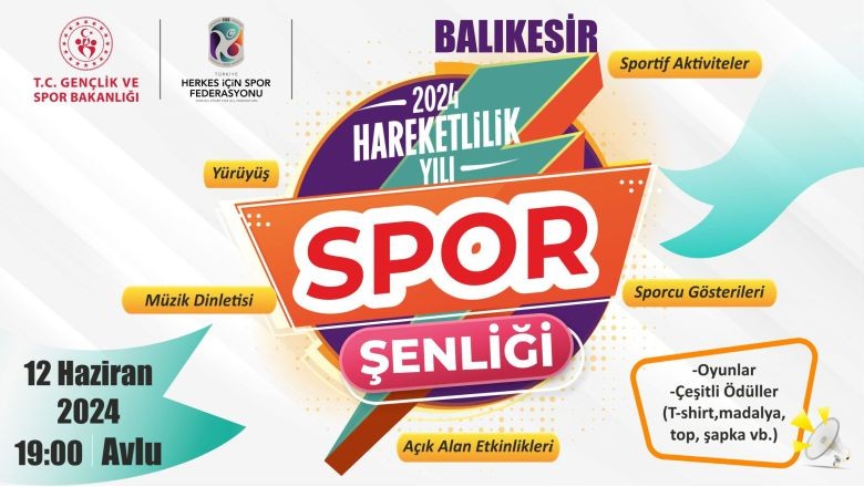 Balıkesir'de 2024 Hareketlilik Yılı Spor Şenliği Başlıyor