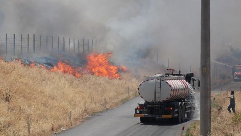 Ayvalık'taki Yangın Ormanlık Alana Sıçramadan Durduruldu